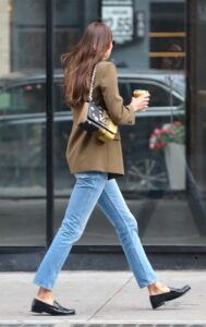 Karlie Kloss in a Tan Blazer