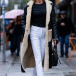 Katie Cassidy in a White Pants Was Seen Out in Tribeca in NYC 10/13/2022
