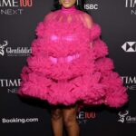 Keke Palmer in a Pink Dress Attends 2022 TIME100 Next Gala at SECOND Floor in New York City 10/25/2022