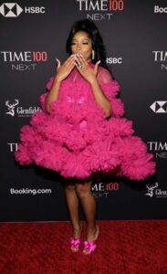 Keke Palmer in a Pink Dress