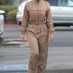 Kim Kardashian in a Tan Tracksuit Was Seen Out in Los Angeles 09/30/2022