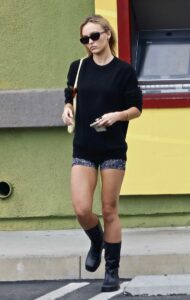 Lily-Rose Depp in a Black Sweater
