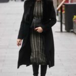 Amanda Holden in a Black Coat Leaves the Heart Radio in London 11/29/2022