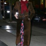 Anna Wintour in a Brown Fur Coat Arrives at the Crosby Hotel in New York 11/28/2022