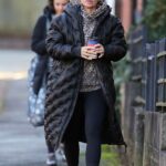 Coleen Rooney in a Black Puffer Coat Stops off for Coffee in Alderley Edge in Cheshire 11/25/2022