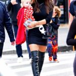 Emily Ratajkowski in a Black Dress Was Seen Out with Her Son in New York 10/31/2022