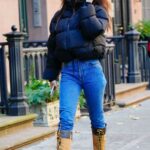 Emily Ratajkowski in a Black Puffer Jacket Was Seen Out in New York 11/22/2022