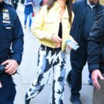 Emily Ratajkowski in a Yellow Jacket Arrives at Today Show in New York 11/02/2022