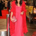 Emma Thynn in a Red Dress Leaves The Variety Club Awards in London 11/21/2022