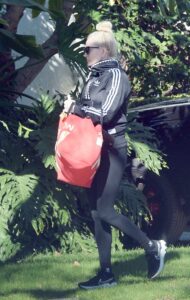 Erika Jayne in a Black Adidas Track Jacket