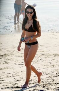 Jordana Brewster in a Black Bikini