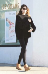 Kaia Gerber in a Black Sweater