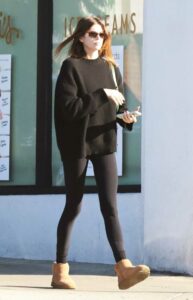 Kaia Gerber in a Black Sweater