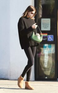 Kaia Gerber in a Black Sweater