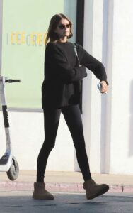 Kaia Gerber in a Black Sweater