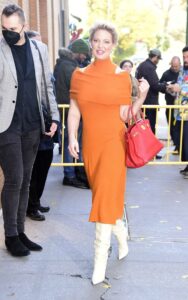 Katherine Heigl in an Orange Dress