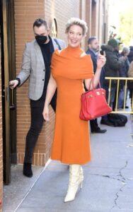 Katherine Heigl in an Orange Dress