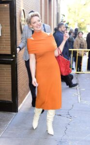 Katherine Heigl in an Orange Dress