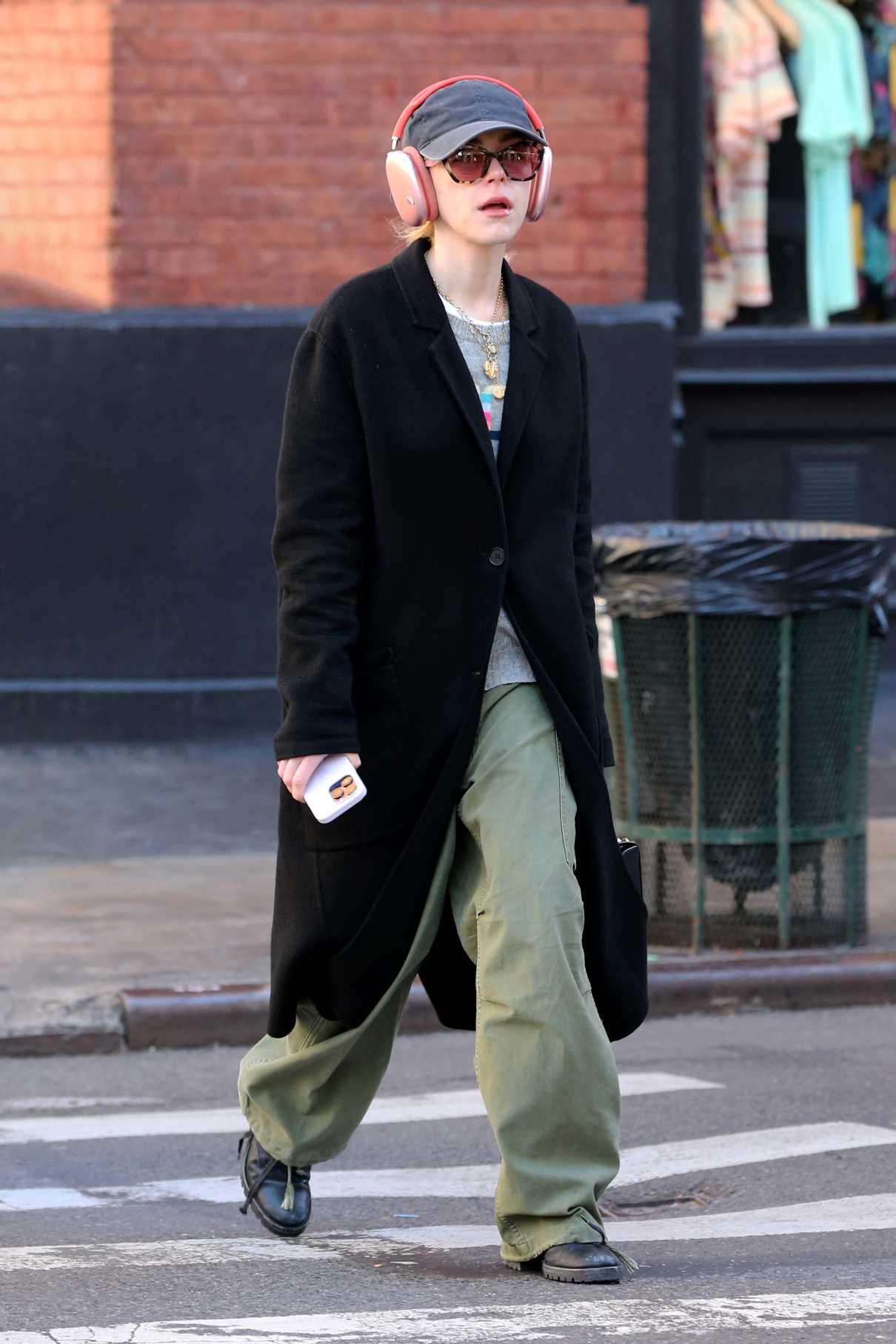 Kiernan Shipka in an Olive Pants