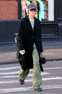 Kiernan Shipka in an Olive Pants