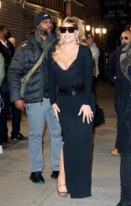 Mariah Carey in a Black Dress