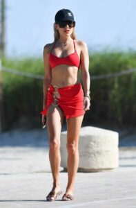 Sylvie Meis in a Red Bikini