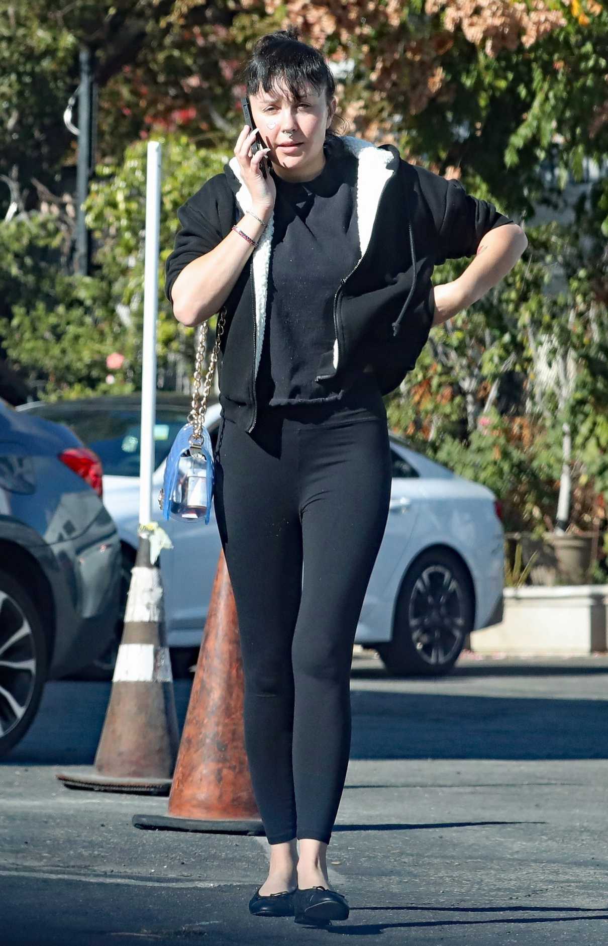 Amanda Bynes in a Black Outfit