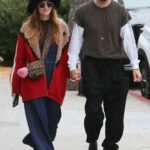 Ashlee Simpson in a Black Fur Hat Was Seen Out with Evan Ross in Studio City 12/27/2022