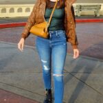 Blanca Blanco in a Blue Ripped Jeans Was Seen Out of Seaside in Oregon 12/17/2022