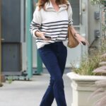 Cindy Crawford in a Striped Sweater Visits Her Local Tailor in Beverly Hills 11/30/2022