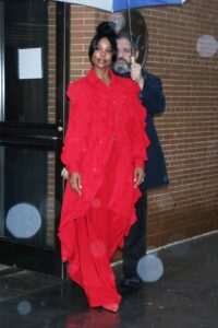 Gabrielle Union in a Red Ensemble