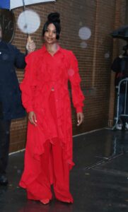 Gabrielle Union in a Red Ensemble