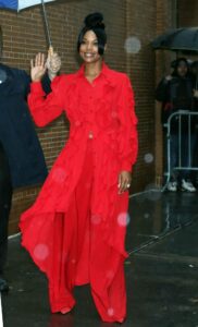 Gabrielle Union in a Red Ensemble