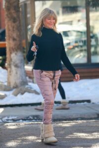 Goldie Hawn in a Black Sweater