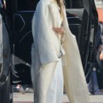Heidi Klum in a Beige Coat Films Germany’s Next Top Model in Venice 12/09/2022