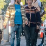 Jocelyn Towne in a Patterned Cardigan Was Seen Out with Simon Helberg in Los Angeles 12/09/2022