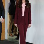 Kate Middleton in a Burgundy Pantsuit Visits Roca, a Non-Profit Organisation in Boston 12/01/2022