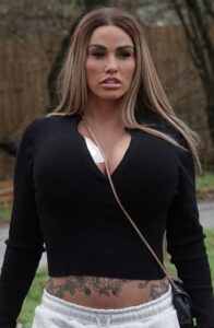 Katie Price in a Grey Sweatpants