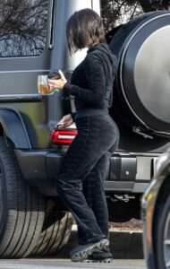 Kourtney Kardashian in a Black Outfit