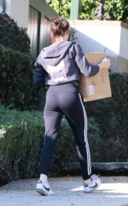 Kristen Stewart in a Black Sweatpants