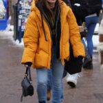 Kyle Richards in an Orange Puffer Jacket Was Seen Out in Aspen 12/30/2022