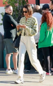 Laura Harrier in a White Pants