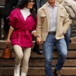 Lauren Sanchez in a White Chanel Boots Leaves the Kemo Sabe Store with Patrick Whitesell in Aspen 12/28/2022