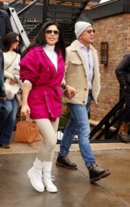 Lauren Sanchez in a White Chanel Boots