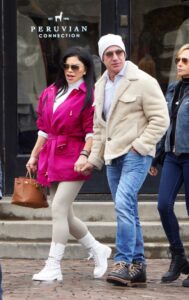 Lauren Sanchez in a White Chanel Boots