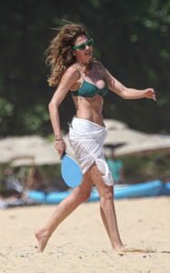 Luciana Gimenez in a Green Bikini