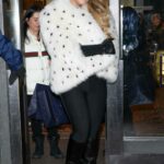 Mariah Carey in a White Fur Coat Does Some Last Minute Christmas Shopping in Aspen 12/24/2022