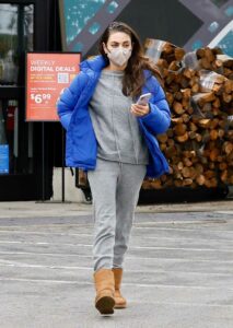 Mila Kunis in a Grey Sweatsuit