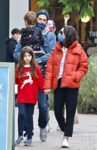 Mila Kunis in a Red Jacket