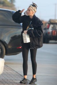 Miley Cyrus in a Black Jacket